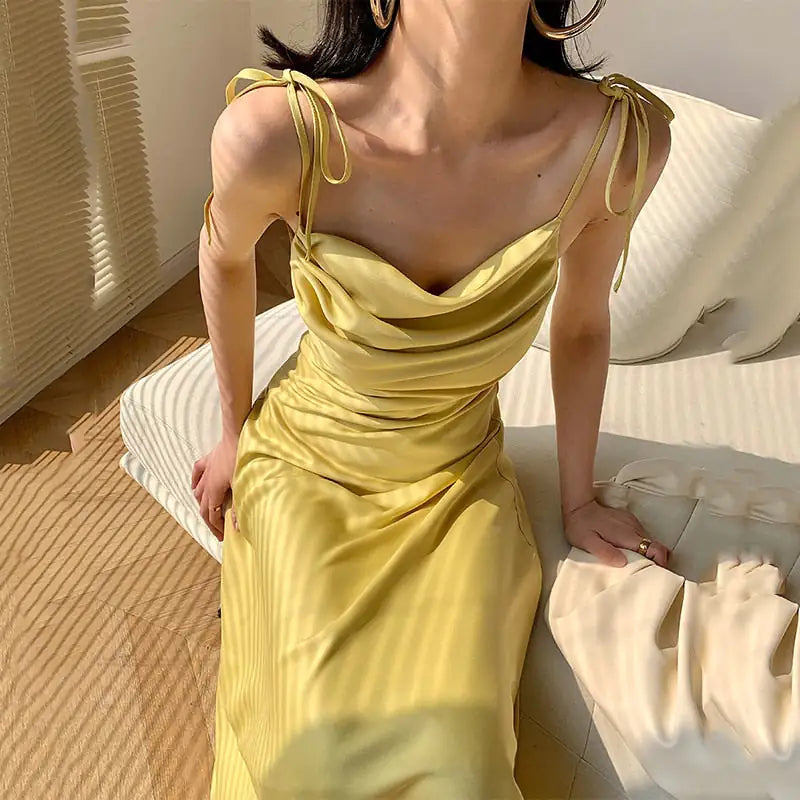 JULY Sleeveless Midi Slip Dress