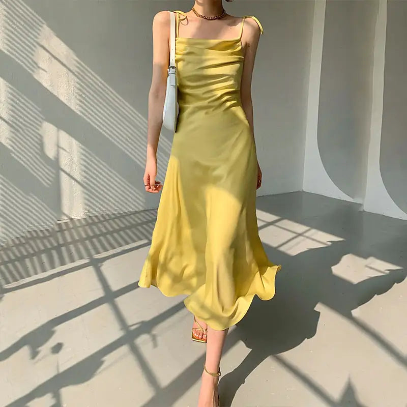 JULY Sleeveless Midi Slip Dress