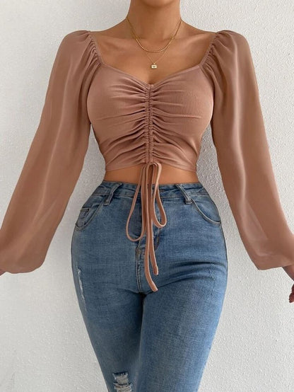 ROSE Longsleeve Crop Top