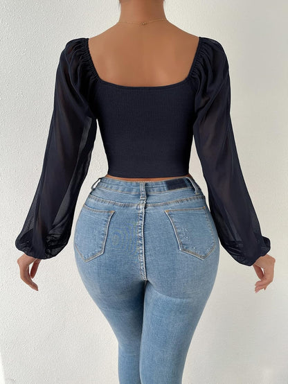 ROSE Longsleeve Crop Top