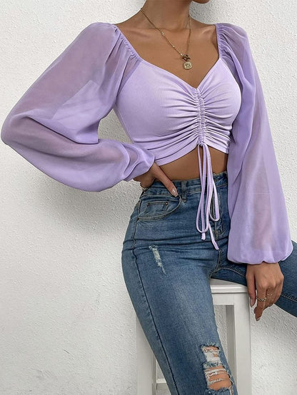 ROSE Longsleeve Crop Top