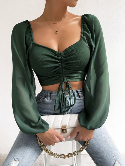 ROSE Longsleeve Crop Top