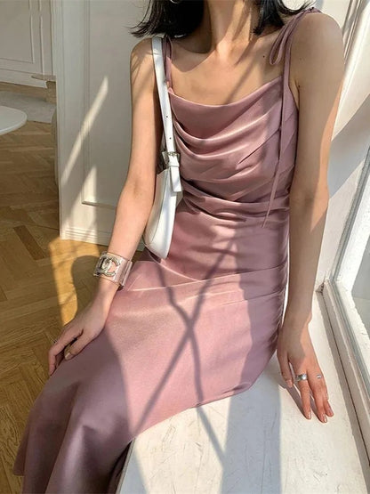 JULY Sleeveless Midi Slip Dress