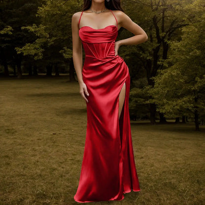 KYRA Satin Maxi Dress