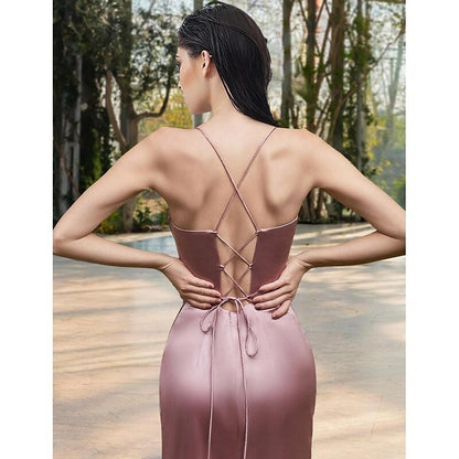 KYRA Satin Maxi Dress