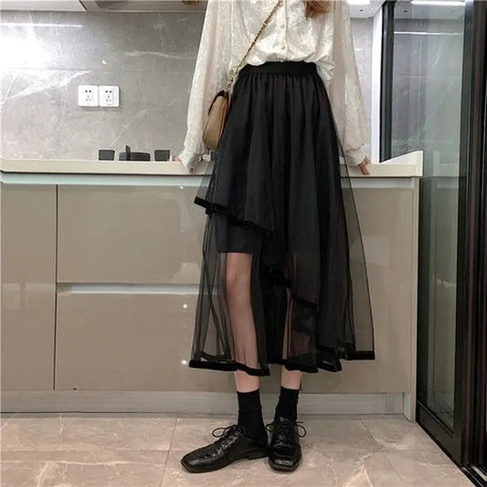 DIANA Mesh Midi Skirt