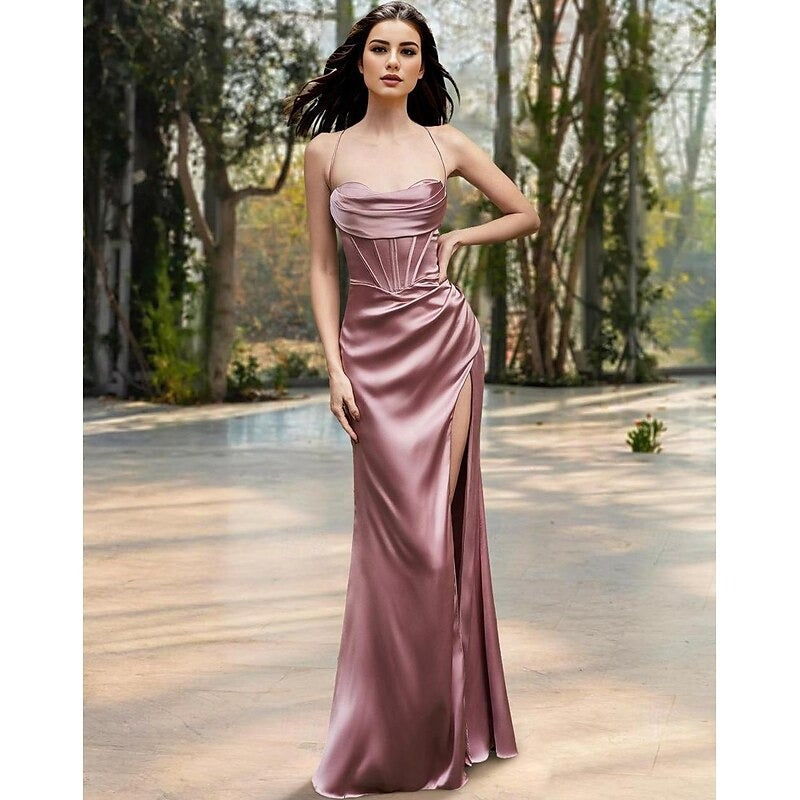 KYRA Satin Maxi Dress